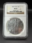 2002 American Silver Eagle MS 69 NGC