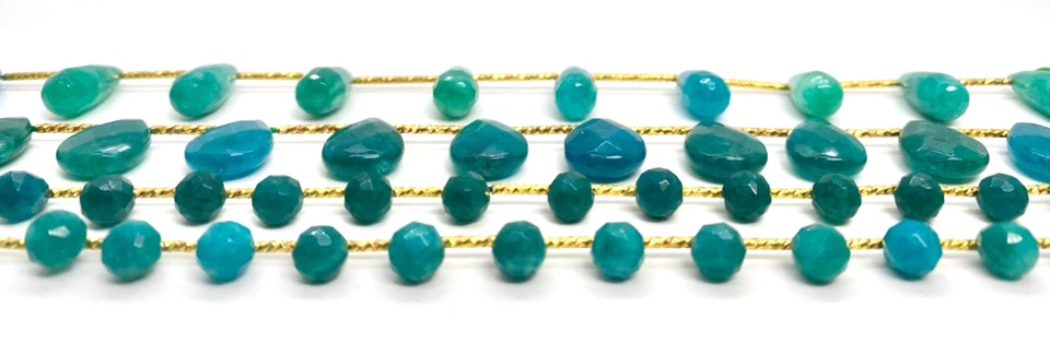 Cuarzo Cristal Color Esmeralda Verde LÁGRIMA FACETADA Y BRIOLETTE Varios Tamaños Foto 3 de 3