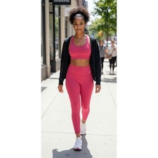 Nike Women's Training Leggings Coral Pink High Waisted Pockets DQ5897 629 Medium