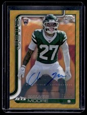 2025 Topps Chrome Malachi Moore Gold Rookie Rush Auto Auto #’d/50 New York Jets