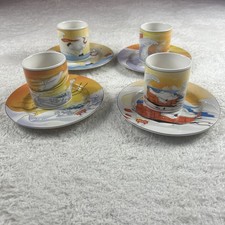 Cocacola By Sakura-  Polar Bear Mugs And 8” Plates Set Of 8