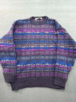 Vintage 1990s Kolor Knits Made in Ireland Women Sweater Pure New Wool Medium - Image 1 of 4