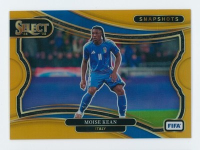 2024-25 Moise Kean Panini Select Snapshots Gold Prizm Italy Soccer Card 9/10