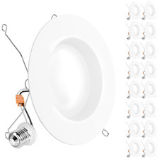 Sunco Lighting Sunco 16 Pack 6 Inch Led Can Lights Retrofit Recessed Lighting