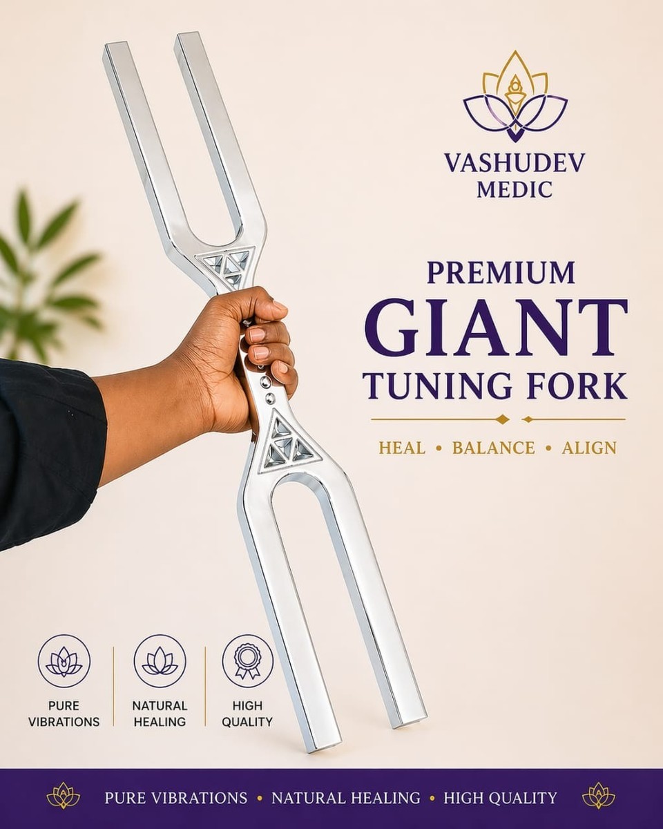 DNN-Key 126Hz & 252Hz Dual Side Giant Tuning Fork | chakra frequency deep  sound