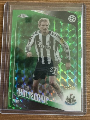 2025-26 Topps Chrome UEFA CC Nick Woltemade Green Geometric Refractor #/99