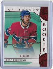 2019-20 UD ARTIFACTS ROOKIE RED PARALLEL /399 RYAN POEHLING #170 CANADIENS