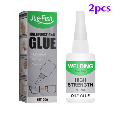 1~10x Jue Fish Welding High-Strength Oily Glue Uniglue Universal Super Glue 50g