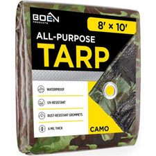 8 Ft. X 10 Ft. Camouflage Tarp Heavy Duty Waterproof Cover Camping Rain Shelter
