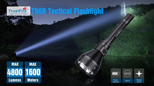 Kit de linternas de búsqueda recargable Trustfire SBT-90 LED 4800LM 1600 metros rango - Imagen 18 de 26