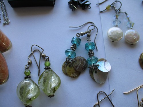 VINTAGE MODERN EARRINGS JEWELRY COLLECTION LOT HOOP DANGLE CLIP ON RHINESTONE - Picture 10 of 24