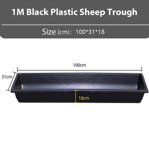 1M Feed Trough With Bracket Farm Feeder Sheep Horse Cattle Water feeding Chaff - Picture 2 of 7