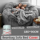 Microsuede 7ft Foam Giant Bean Bag Memory Living Room Chair Lazy Sofa Soft Cover