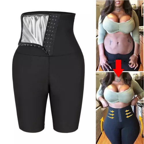 Sauna Leggings für Damen Jogginghose High Waist Kompressionsshorts Abnehmen Hot - Bild 18 von 43
