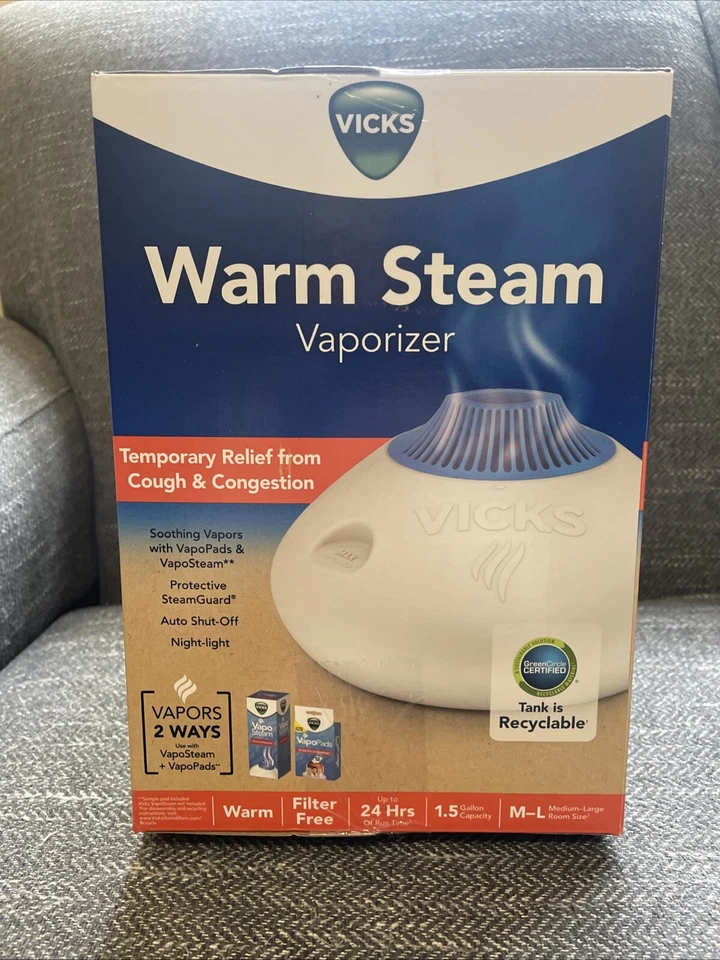 Vicks Vapo Filter Free V150SG Cool-Warm Steam Vaporizer Tabletop Humidifier - Image 4 of 4