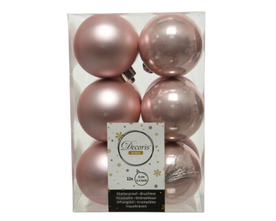 12 Weihnachtskugeln 6cm Kunststoff Christbaumkugeln Christbaumschmuck Glanz matt