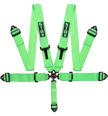 SFI 5-Punkt Renngurt Sicherheitsgurt Flugzeug Camlock Sicherheit F1 F2 grün fluo STR