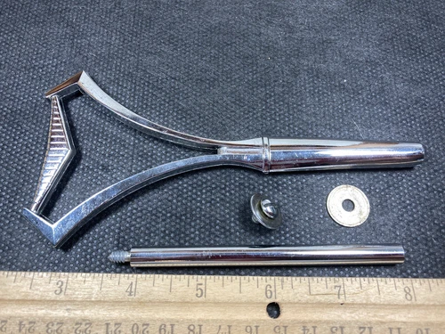 Vintage Two Tier Serving Tray Chrome Silver Hardware Only