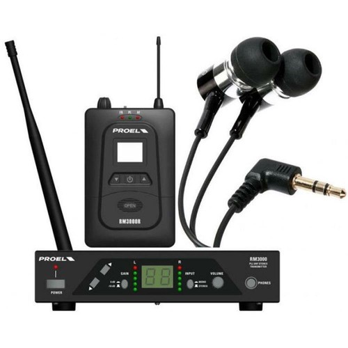PROEL RM3000TR sistema wireless in ear monitor professionale per cantanti  NUOVO | eBay