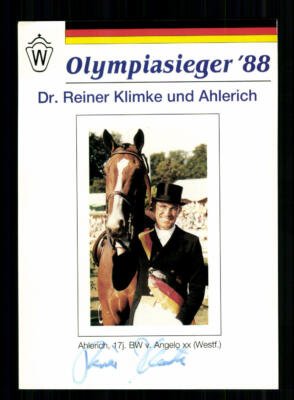 Reiner Klimke Autogrammkarte Original Signiert Reiten 