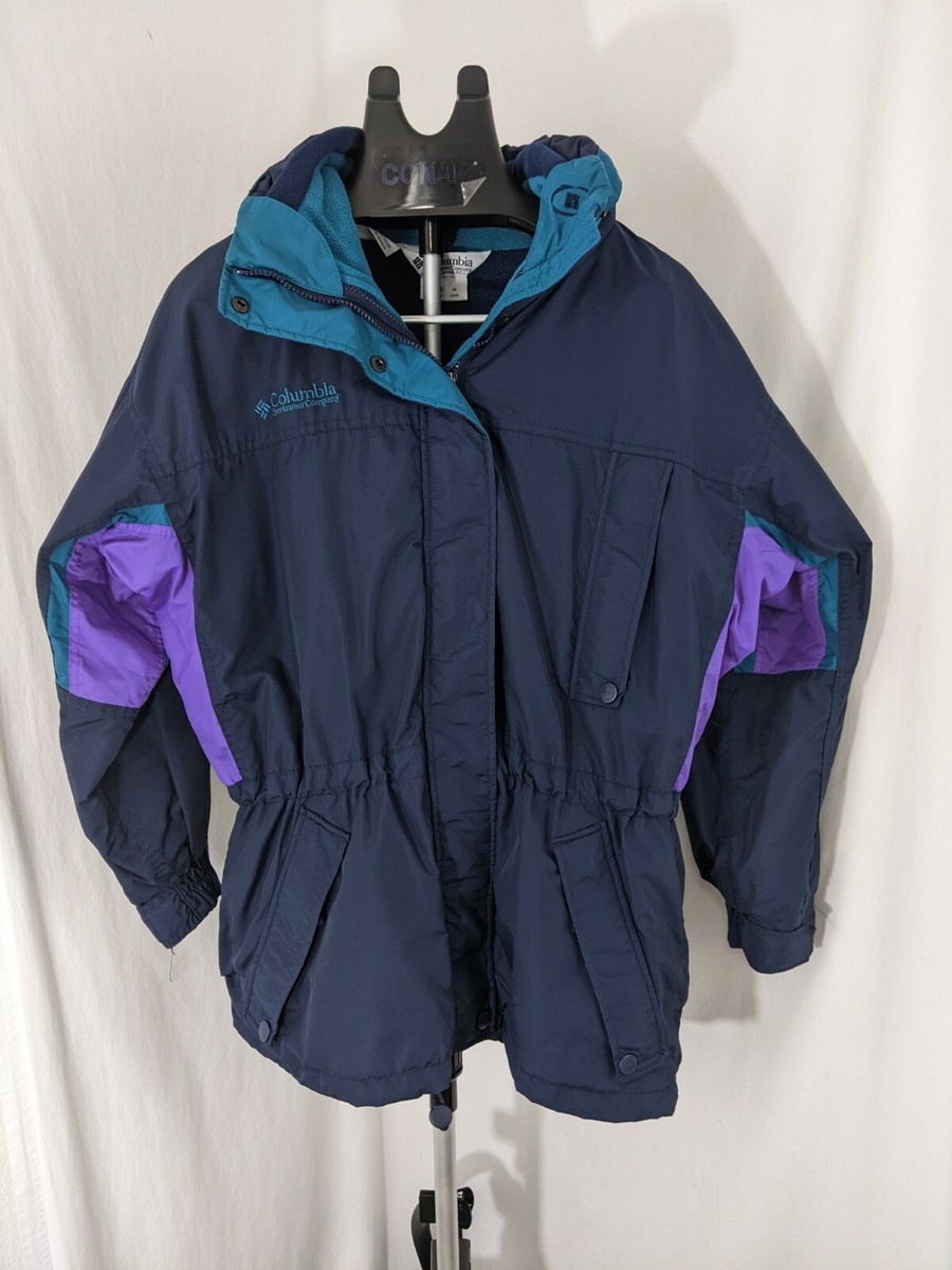 COLUMBIA insulated hooded zip heavy lined snow 2 Layer coat jacket