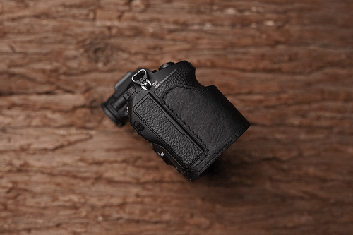 Custodia mezza fotocamera in vera pelle per Sony A7R III Mark III M3 Sony A9 - Foto 31 di 32