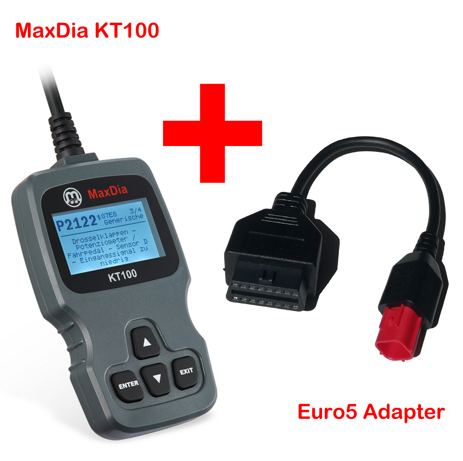 Adaptador Euro5 6 pines para moto moto y dispositivo de diagnóstico MaxDia KT100