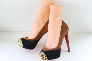 Christian Louboutin Maggie Bombas de plataforma De Gamuza Marrón EU 35.5  nos 5 - 5.5 | eBay
