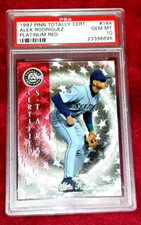 ALEX RODRIGUEZ 1997 PINNACLE TOTALLY CERT. PLATINUM RED SN#/3999 PSA 10 🔥 NICE 