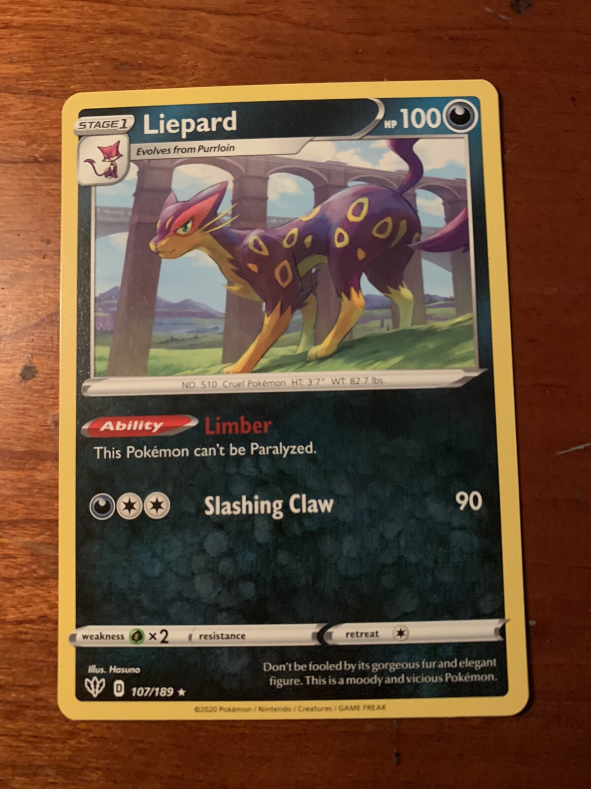 Liepard 107/189 Rare Darkness Ablaze Pokemon Card | eBay