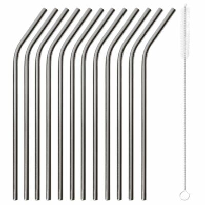 Sambonet Paderno - Bar - 12 Curved Straws cm 21.5 Black/Black - Dealer