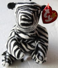 December 24 1993 Ty Original Beanie Babies ZIGGY The Zebra PVC (8 inches) w/Tags