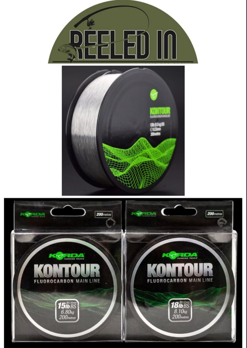 Korda NEW Kontour Flurocarbon Fishing Mainline *All Breaking