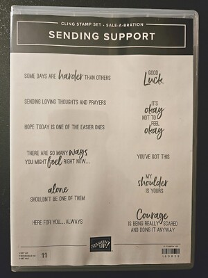 Stampin Up! SENDING SUPPORT  Love, Thoughts, Prayers, Good Luck NEW Retired