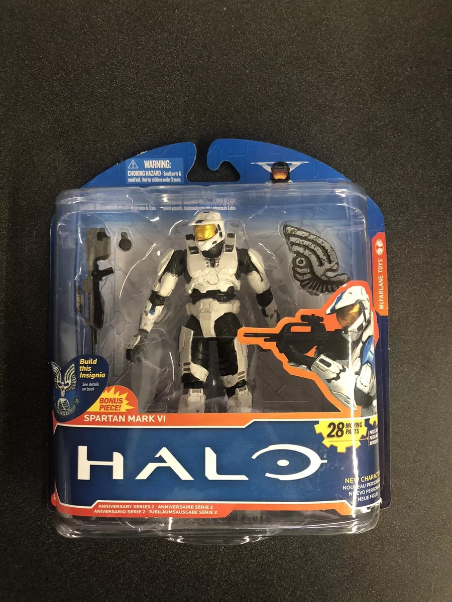 Halo 2 White SPARTAN MARK VI Action Figure 10th Anniversary McFarlane  RARE!!