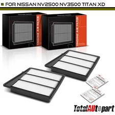 2x Engine Air Filter for Nissan TITAN XD 2016-2023 NV2500 NV3500 2017-2021 5.6L