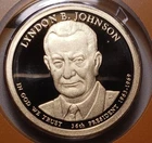 2015-S Presidential Dollar Lyndon B Johnson Proof — photo from another recent sale