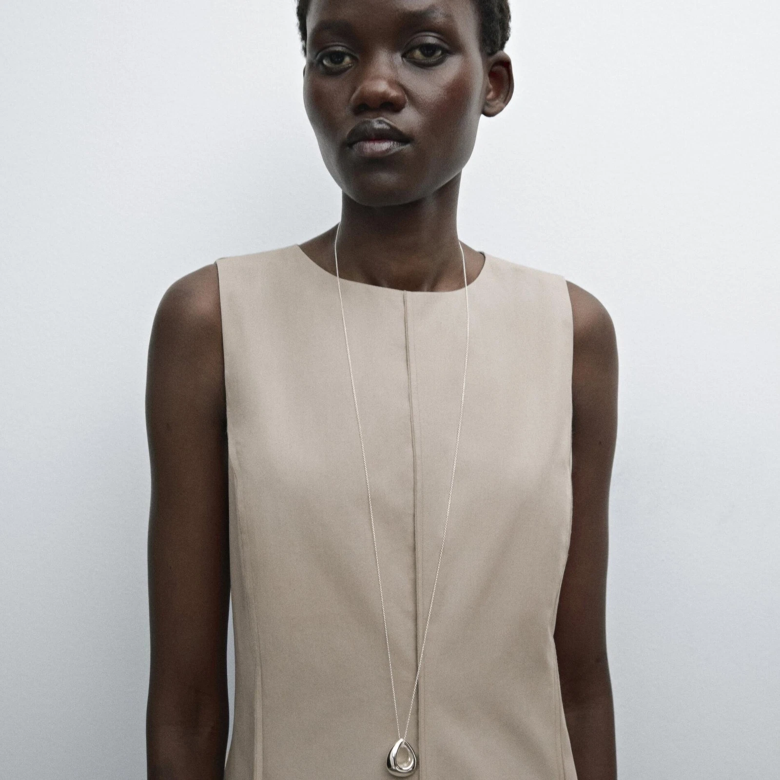 OFF WHITE Abito donna media senza maniche Massimo Dutti