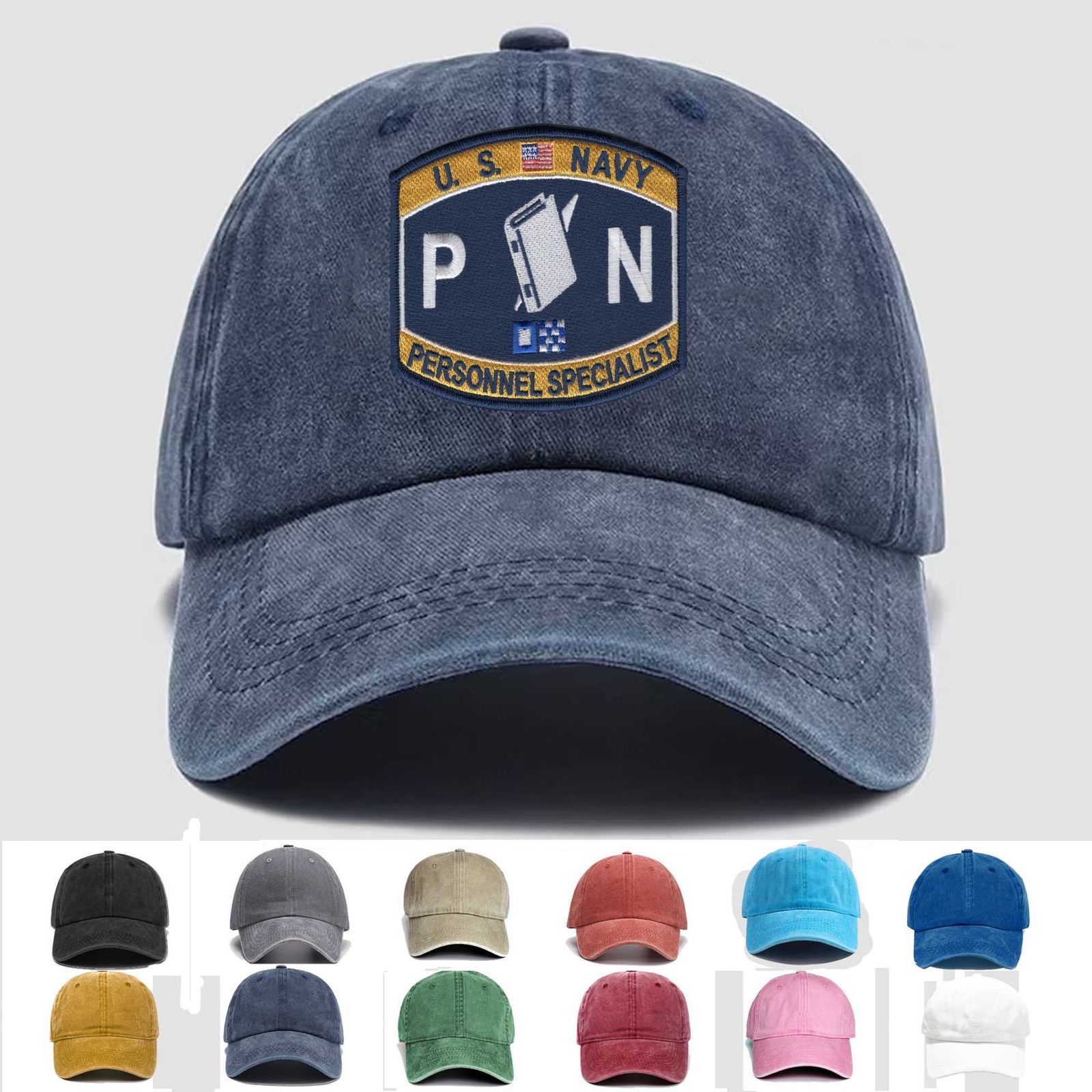 Custom Embroidered Hat Personnel Specialist Rating, Veteran Cap, Trucker Hat