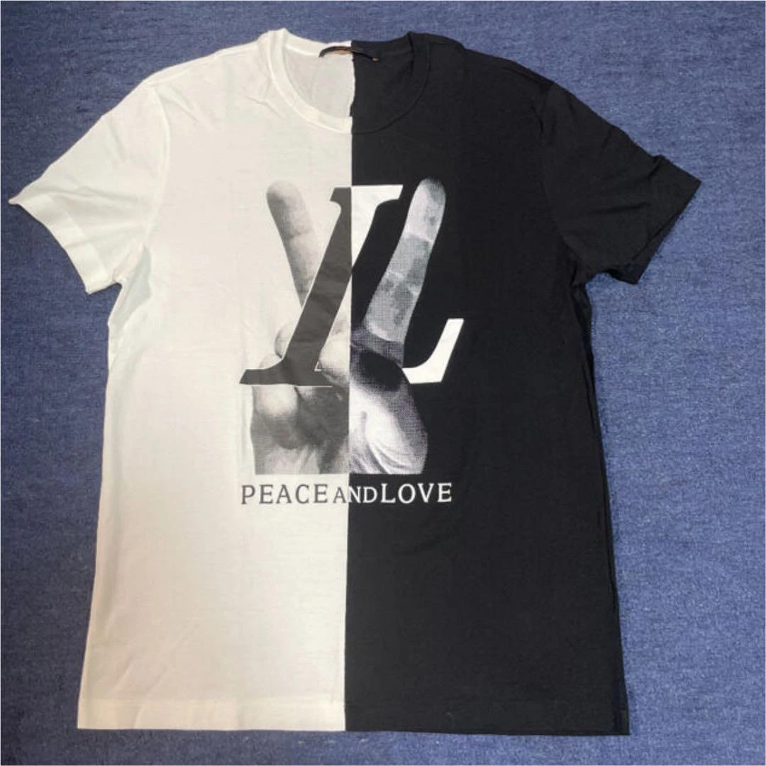 Louis Vuitton Peace and Love Tee, Men's Fashion, Tops & Sets