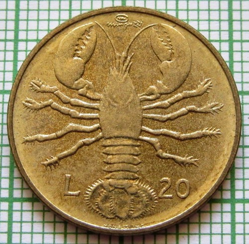 SAN MARINO 1974 20 LIRE, Animals Series – Lobster, UNC yes we do combine postage - Picture 5 of 6