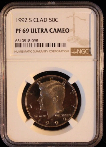 1992-S Kennedy Silver Half Dollar  50C  NGC PF 69 Ultra Cameo