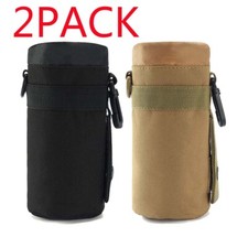 PACK de 2 bolsas tácticas para botellas de agua Molle militares senderismo soporte para cinturón bolsa para hervidor de agua
