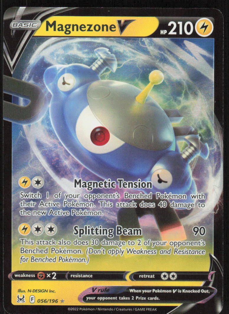 Pokemon TCG SWSH11: Lost Origin #056/196 Magnezone V NM