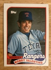 1989 Topps - #314 Bobby Valentine - near mint condition - FREE SHIPPING