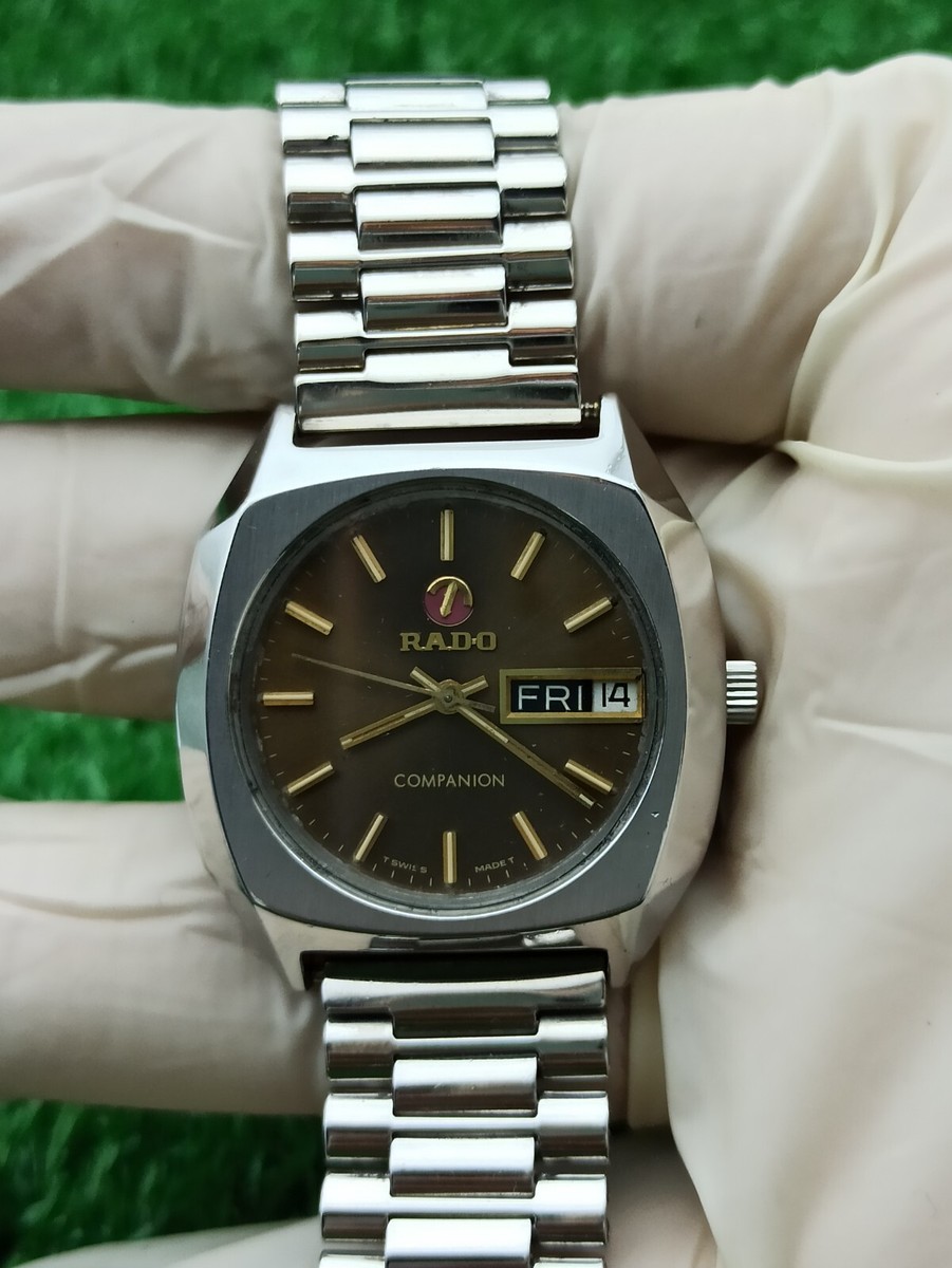 ORIGINAL RADO COMPANION WATCH AUTOMATIC 70s SWISS RARE SILVER