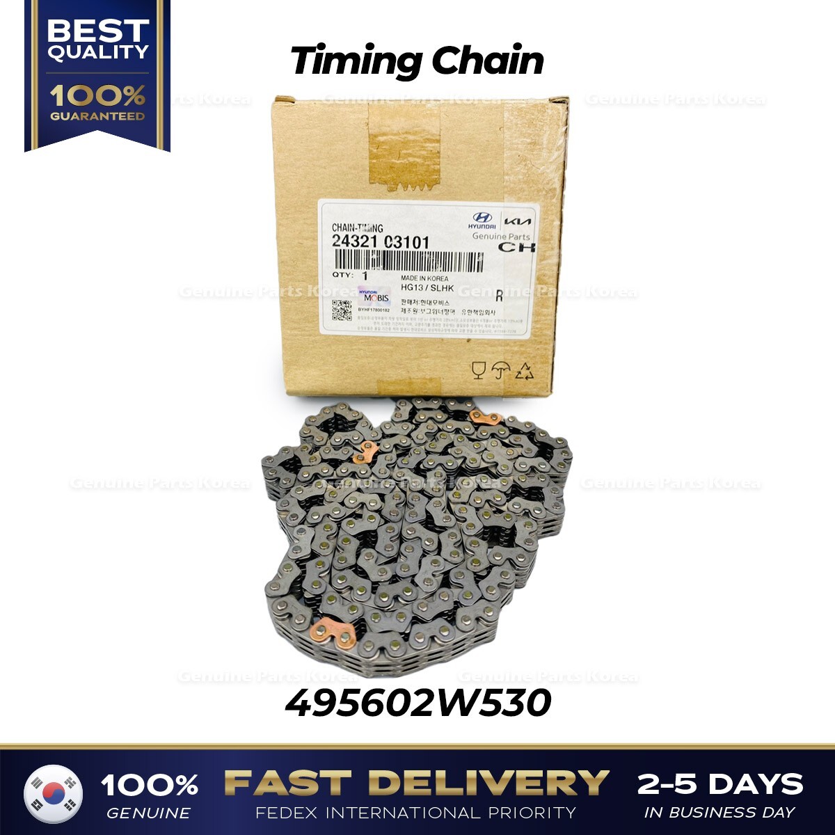 king ⭐Genuine⭐ Timing Chain 2432103101 for Hyundai Accent Kia Stonic