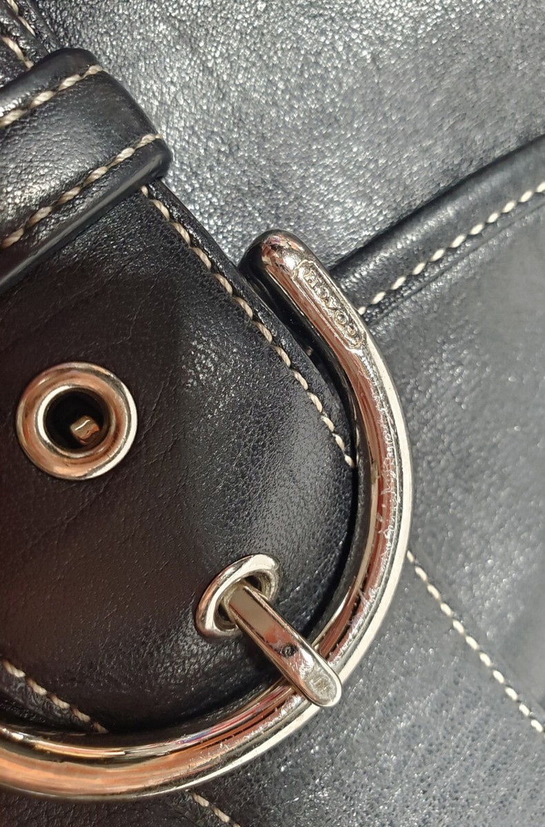 Classic Coach Vintage Black Leather Soho Shoulder/Crossbody Hobo