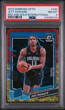 2023 PANINI DONRUSS OPTIC RED & GOLD INTERNATIONAL #240 JETT HOWARD 6/99 PSA 8