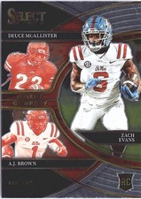 2023 Panini Select Draft Picks #SC-OL A.J. Brown / Deuce McAllister / Zach Evans